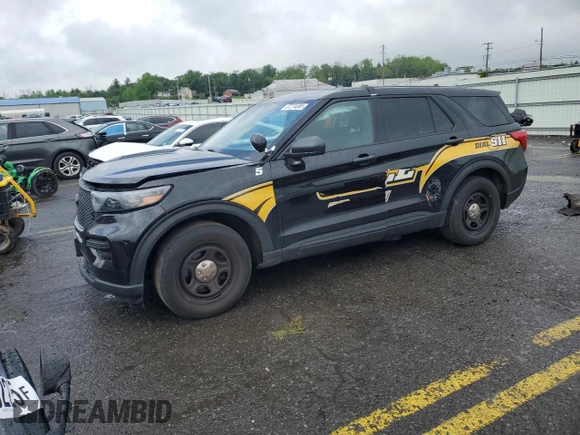 2021 Ford Police Interceptor Utility z VIN 1FM5K8AB6MGC24011, wystawiony jako Copart lot #57274085 z przebiegiem 51 479 mil mil oraz Szkoda całkowita • Salvage title. Historia ofert i sprzedaży dostępna na DreamBid. Obrazek 1.