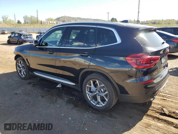2020 BMW X3 xDrive30i z VIN 5UXTY5C03L9C51398, wystawiony jako Copart lot #53324705 z przebiegiem 17 280 mil mil oraz Szkody całkowita. Historia ofert i sprzedaży dostępna na DreamBid. Obrazek 2.