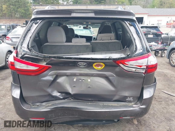 2017 Toyota Sienna LE with VIN 5TDJZ3DC5HS182934, listed as a IAAI auction lot 42202318 with 57,798 mi miles and . Bid and sale history available at DreamBid. Image 6.