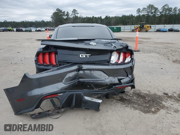 2018 Ford Mustang GT with VIN 1FA6P8CF8J5184795, listed as a Copart auction lot 45882485 with 96,733 mi miles and Salvage title. Bid and sale history available at DreamBid. Image 6.