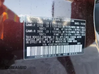 2024 Subaru Outback Limited с VIN 4S4BTANC9R3206532, выставлен на аукционе Copart как лот 58101175 с пробегом 13 025 миль миль и Списание • Salvage title. История ставок и продаж доступна на DreamBid. Изображение 14.
