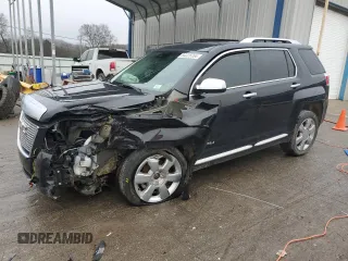 2015 GMC Terrain Denali with VIN 2GKFLUE3XF6413978, listed as a Copart auction lot 84328764 with 117,345 mi miles and Salvage Title. Bid and sale history available at carsss.com. Image 1.