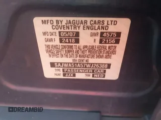 2007 Jaguar X-Type z VIN SAJWA51A57WJ26388, wystawiony jako IAAI lot #41166569 z przebiegiem 106 179 mil mil oraz . Historia ofert i sprzedaży dostępna na DreamBid. Obrazek 9.