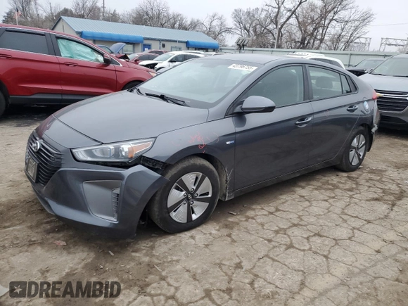 2019 Hyundai Ioniq Blue with VIN KMHC65LC8KU171620, listed as a Copart auction lot 43796755 with 151,479 mi miles and Salvage Title. Bid and sale history available at DreamBid. Image 1.