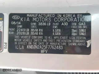 2015 Kia Soul with VIN KNDJN2A25F7762483, listed as a Copart auction lot 44898235 with 129,160 mi miles and Salvage Title. Bid and sale history available at carsss.com. Image 15.