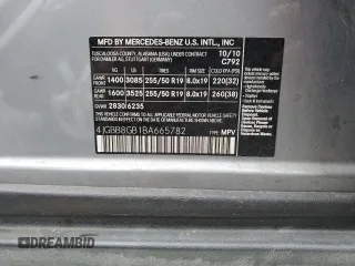 2011 Mercedes-Benz M 350 с VIN 4JGBB8GB1BA665782, выставлен на аукционе Copart как лот 57139965 с пробегом 155 155 миль миль и Чистый • Clean title. История ставок и продаж доступна на DreamBid. Изображение 13.