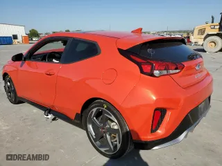 2020 Hyundai Veloster Turbo with VIN KMHTH6AB4LU030250, listed as a Copart auction lot 74720414 with 64,548 mi miles and Salvage Title. Bid and sale history available at carsss.com. Image 2.
