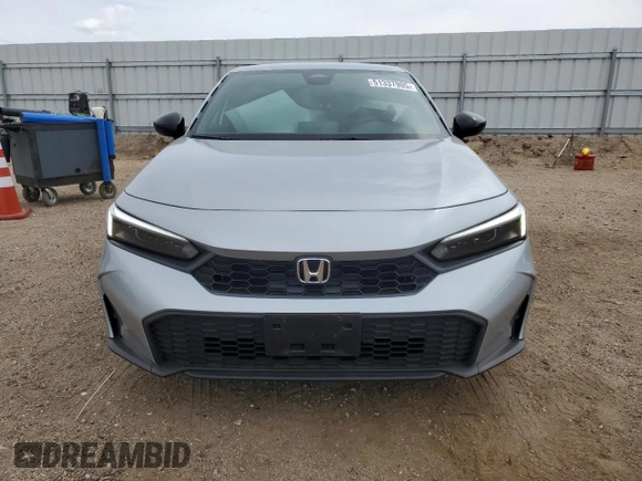 2025 Honda Civic Sport with VIN 2HGFE2F52SH505791, listed as a Copart auction lot 51337905 with 4,857 mi miles and Salvage Title. Bid and sale history available at carsss.com. Image 5.