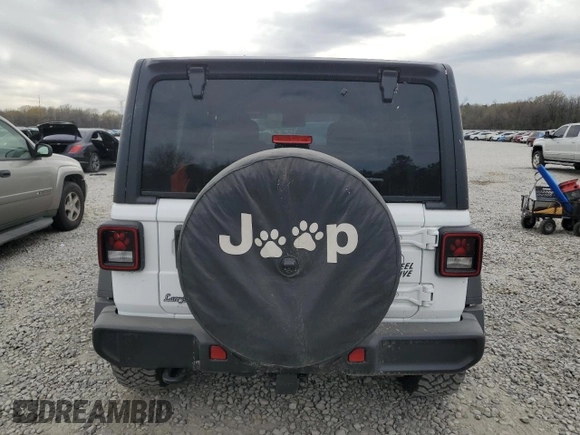 2024 Jeep Wrangler Willys with VIN 1C4PJXDG5RW350147, listed as a Copart auction lot 50164515 with 2,394 mi miles and Salvage title. Bid and sale history available at DreamBid. Image 6.
