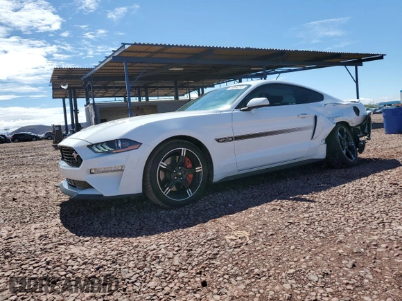 2021 Ford Mustang GT with VIN 1FA6P8CF9M5146397, listed as a Copart auction lot 58664255 with 19,236 mi miles and Salvage title. Bid and sale history available at DreamBid. Image 1.