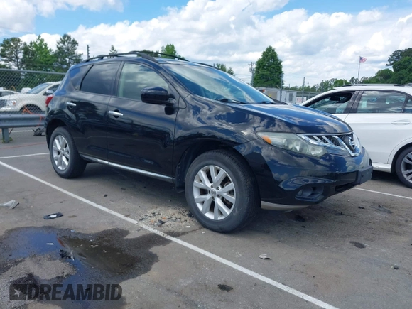 2012 Nissan Murano SV with VIN JN8AZ1MW3CW230703, listed as a IAAI auction lot 42199707 with 155,581 mi miles and . Bid and sale history available at carsss.com. Image 1.