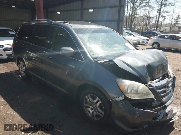 2005 Honda Odyssey EX-L with VIN 5FNRL387X5B069823, listed as a IAAI auction lot 41883007 with 267,250 mi miles and . Bid and sale history available at DreamBid. Image 1.