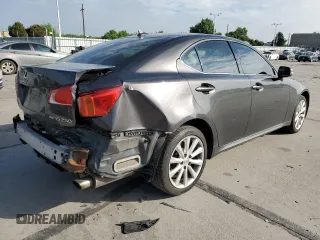 2010 Lexus IS 250 with VIN JTHCF5C29A5042532, listed as a Copart auction lot 62377585 with 204,755 mi miles and Salvage title. Bid and sale history available at DreamBid. Image 3.