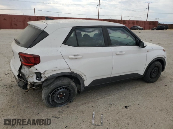 2020 Hyundai Venue SE with VIN KMHRB8A32LU027217, listed as a Copart auction lot 62947424 with 29,436 mi miles and Salvage Title. Bid and sale history available at DreamBid. Image 3.