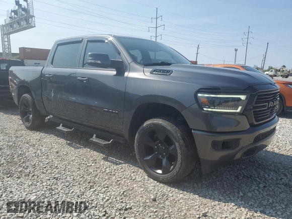 2020 Ram 1500 Big Horn with VIN 1C6SRFFT7LN103207, listed as a Copart auction lot 55208895 with 71,610 mi miles and Salvage title. Bid and sale history available at DreamBid. Image 4.