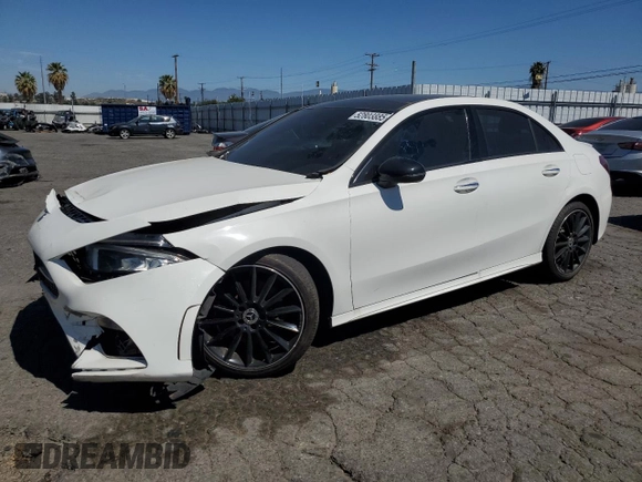 2020 Mercedes-Benz A 220 with VIN W1K3G4EB5LJ220085, listed as a Copart auction lot 52803885 with 58,501 mi miles and Clean Title. Bid and sale history available at DreamBid. Image 1.