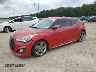 2013 Hyundai Veloster Turbo z VIN KMHTC6AE9DU145081, wystawiony jako Copart lot #56167225 z przebiegiem Nie podano mil oraz Szkoda całkowita • Salvage title. Historia ofert i sprzedaży dostępna na DreamBid. Obrazek 1.