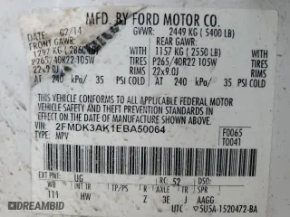 2014 Ford Edge Sport with VIN 2FMDK3AK1EBA50064, listed as a Copart auction lot 47078515 with 88,729 mi miles and Clean Title. Bid and sale history available at carsss.com. Image 13.