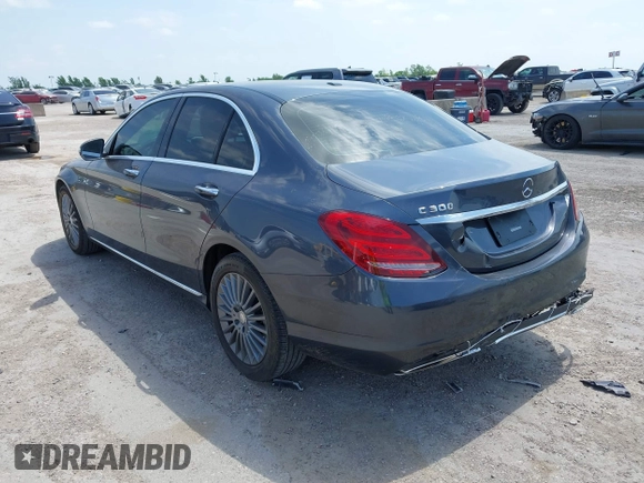 2015 Mercedes-Benz C-Class C 300 with VIN 55SWF4JB4FU056399, listed as a IAAI auction lot 41917600 with 74,398 mi miles. Bid and sale history available at carsss.com. Image 3.