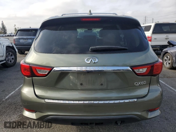 2017 Infiniti QX60 with VIN 5N1DL0MM6HC515158, listed as a Copart auction lot 56573325 with 107,132 mi miles and Clean Title. Bid and sale history available at DreamBid. Image 6.