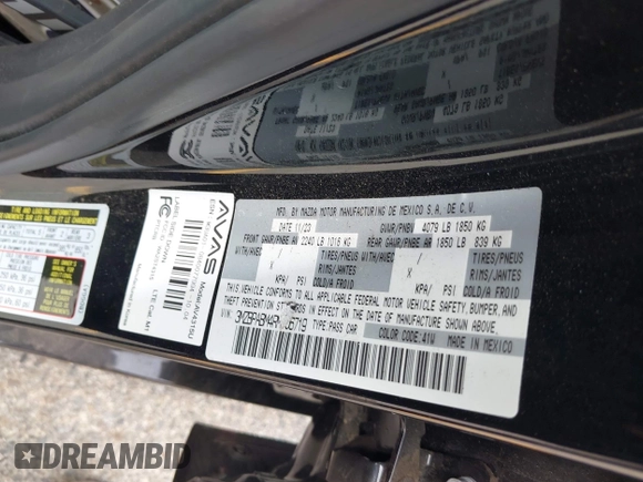 2024 Mazda 3 S Select Sport with VIN 3MZBPABM4RM406719, listed as a IAAI auction lot 42379863 with 3,396 mi miles and . Bid and sale history available at DreamBid. Image 9.