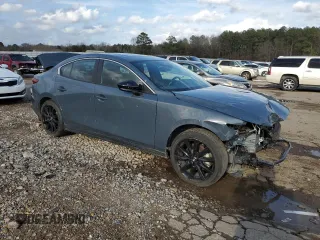2024 Mazda 3 S Carbon Edition with VIN 3MZBPBCM7RM415645, listed as a Copart auction lot 45153125 with 25,541 mi miles and Salvage title. Bid and sale history available at DreamBid. Image 4.
