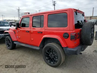 2021 Jeep Wrangler Unlimited Sahara with VIN 1C4JJXP64MW766076, listed as a Copart auction lot 63644955 with 92,421 mi miles and Salvage title. Bid and sale history available at DreamBid. Image 2.