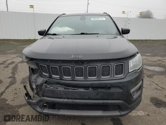 2021 Jeep Compass 80th Anniversary with VIN 3C4NJDEB0MT594957, listed as a Copart auction lot 88658715 with 87,360 mi miles and Salvage title. Bid and sale history available at DreamBid. Image 5.