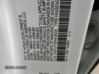2024 Honda Accord EX с VIN 1HGCY1F3XRA036235, выставлен на аукционе Copart как лот 42360565 с пробегом Не указан миль и Списание • Salvage title. История ставок и продаж доступна на DreamBid. Изображение 15.