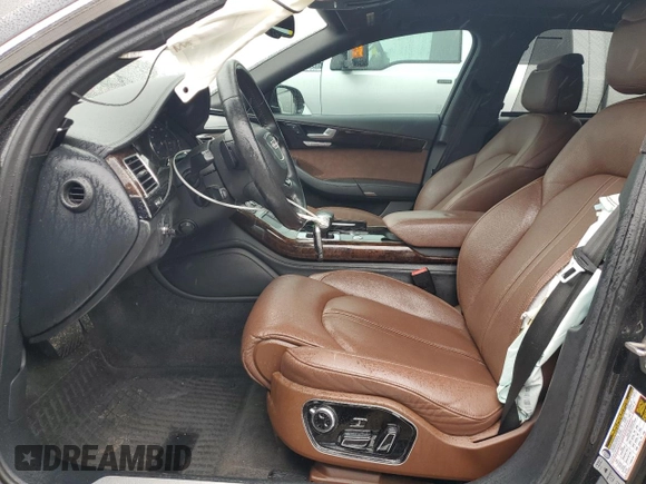 2013 Audi A8 3.0L with VIN WAURGAFD2DN013552, listed as a Copart auction lot 57822075 with 146,315 mi miles and Salvage title. Bid and sale history available at DreamBid. Image 7.