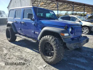 2018 Jeep Wrangler Unlimited Sport z VIN 1C4HJXDN6JW201107, wystawiony jako Copart lot #81801164 z przebiegiem 69 956 mil mil oraz Szkoda całkowita • Salvage title. Historia ofert i sprzedaży dostępna na DreamBid. Obrazek 4.