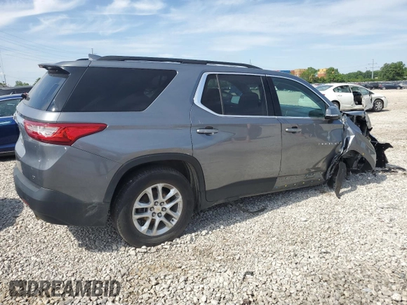 2021 Chevrolet Traverse LT Cloth z VIN 1GNEVGKW6MJ166824, wystawiony jako Copart lot #57511345 z przebiegiem Nie podano mil oraz Czysty tytuł • Clean title. Historia ofert i sprzedaży dostępna na DreamBid. Obrazek 3.
