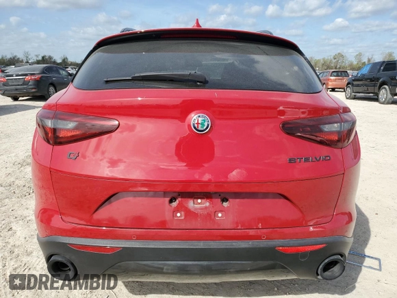 2019 Alfa Romeo Stelvio Ti z VIN ZASPAKBN8K7C69851, wystawiony jako Copart lot #49490875 z przebiegiem Nie podano mil oraz Szkody całkowita. Historia ofert i sprzedaży dostępna na DreamBid. Obrazek 6.