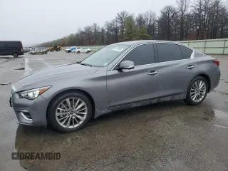 2023 Infiniti Q50 Luxe with VIN JN1EV7BR6PM541314, listed as a Copart auction lot 49377505 with 23,601 mi miles and Salvage title. Bid and sale history available at DreamBid. Image 1.