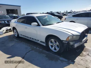 2013 Dodge Charger SE with VIN 2C3CDXBG5DH623754, listed as a Copart auction lot 46846175 with 187,841 mi miles and Salvage Title. Bid and sale history available at DreamBid. Image 4.