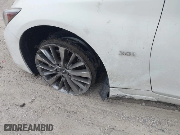2019 Infiniti Q50 Luxe with VIN JN1EV7AP5KM512511, listed as a IAAI auction lot 42039355 with Not provided miles and . Bid and sale history available at DreamBid. Image 6.