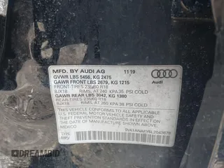 2020 Audi Q5 Premium with VIN WA1ANAFY5L2043678, listed as a IAAI auction lot 41893430 with 108,785 mi miles and . Bid and sale history available at DreamBid. Image 9.