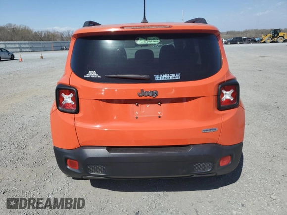 2015 Jeep Renegade Latitude with VIN ZACCJABT1FPB42710, listed as a Copart auction lot 49831015 with 196,048 mi miles and Salvage Title. Bid and sale history available at carsss.com. Image 6.