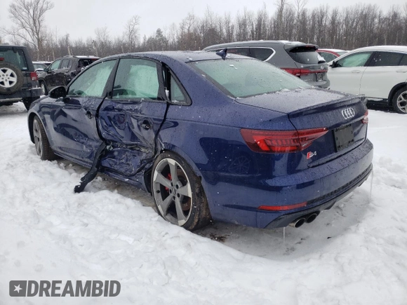 2019 Audi S4 Premium Plus with VIN WAUB4AF42KA116727, listed as a Copart auction lot 38506674 with 76,411 mi miles. Bid and sale history available at carsss.com. Image 2.