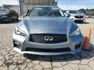 2015 Infiniti Q50 Premium with VIN JN1BV7AR8FM401557, listed as a Copart auction lot 54860485 with 71,214 mi miles and Salvage title. Bid and sale history available at DreamBid. Image 5.