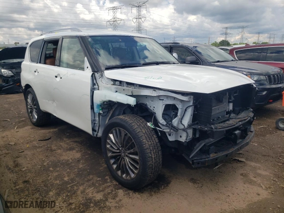 2019 Infiniti QX80 LUXE with VIN JN8AZ2NC3K9460653, listed as a Copart auction lot 53762604 with NaN miles and Salvage Title. Bid and sale history available at carsss.com. Image 4.