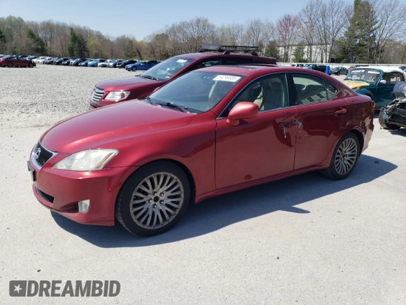 2007 Lexus IS 250 with VIN JTHCK262572010466, listed as a Copart auction lot 54299585 with 182,238 mi miles and Clean Title. Bid and sale history available at carsss.com. Image 1.