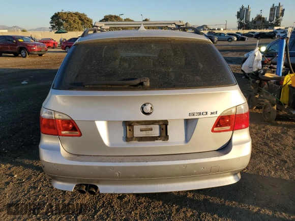 2006 BMW 5 Series 530xi with VIN WBANN73596CN01562, listed as a Copart auction lot 80161824 with 236,013 mi miles and Salvage Title. Bid and sale history available at carsss.com. Image 6.