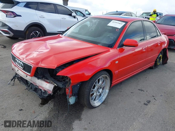 2001 Audi S4 with VIN WAURD68D71A011267, listed as a IAAI auction lot 41593465 with 201,666 mi miles. Bid and sale history available at carsss.com. Image 19.