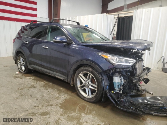 2017 Hyundai Santa Fe Limited Ultimate with VIN KM8SRDHF4HU242191, listed as a Copart auction lot 49065985 with 124,505 mi miles and Salvage Title. Bid and sale history available at carsss.com. Image 4.