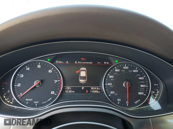 2016 Audi A6 2.0T Premium Plus with VIN WAUDFAFC0GN012537, listed as a Copart auction lot 36303043 with 115,956 mi miles. Bid and sale history available at carsss.com. Image 9.