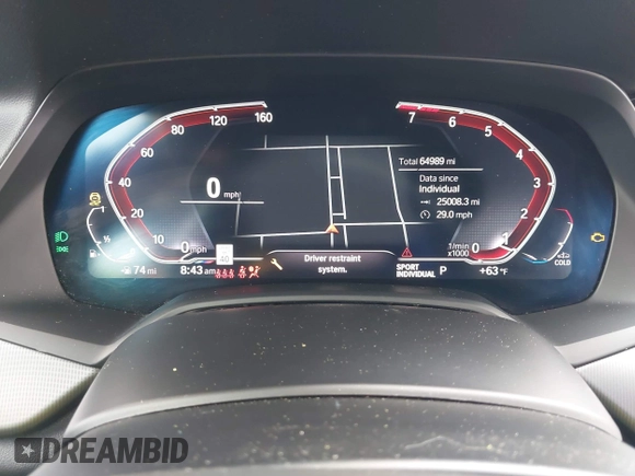 2020 BMW X5 sDrive40i with VIN 5UXCR4C04L9D41635, listed as a IAAI auction lot 42201174 with 64,989 mi miles and . Bid and sale history available at DreamBid. Image 7.