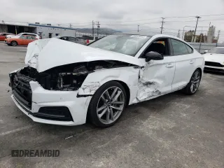 2019 Audi A5 Sportback Premium Plus with VIN WAUENCF53KA077435, listed as a Copart auction lot 55863653 with 32,259 mi miles. Bid and sale history available at carsss.com. Image 1.