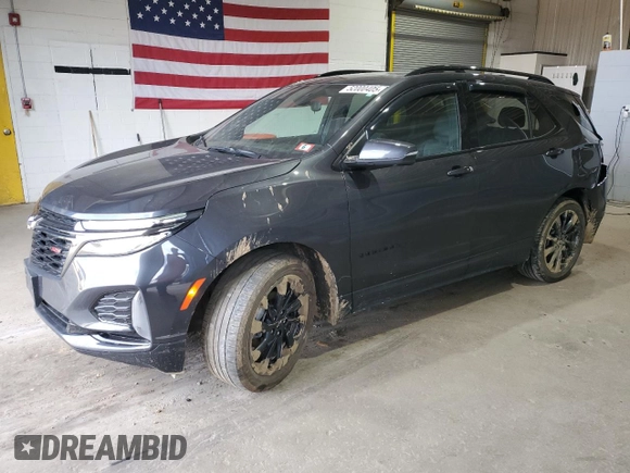 2023 Chevrolet Equinox RS with VIN 3GNAXWEG2PS109062, listed as a Copart auction lot 52000405 with 20,879 mi miles and Salvage title. Bid and sale history available at DreamBid. Image 1.