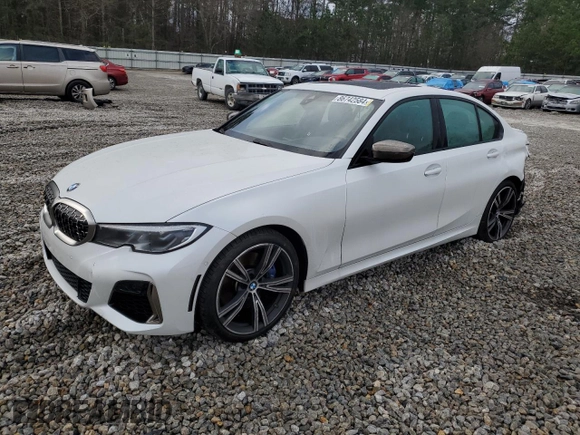 2020 BMW 3 Series M340i with VIN 3MW5U7J08L8B35753, listed as a Copart auction lot 86742584 with 21,055 mi miles and Salvage Title. Bid and sale history available at carsss.com. Image 1.
